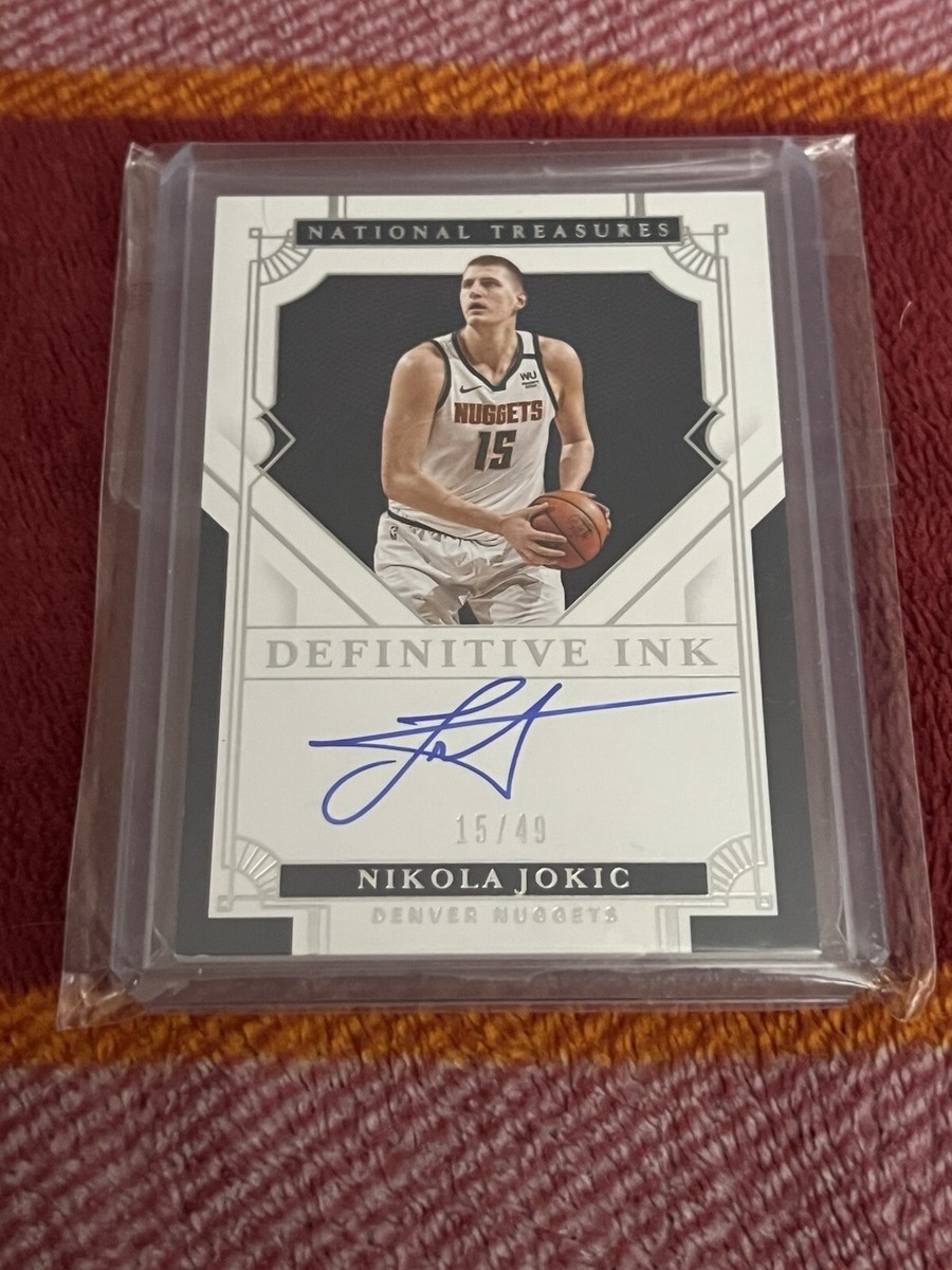 2020-21 Panini National Treasures - Definitive Ink Nikola Jokić