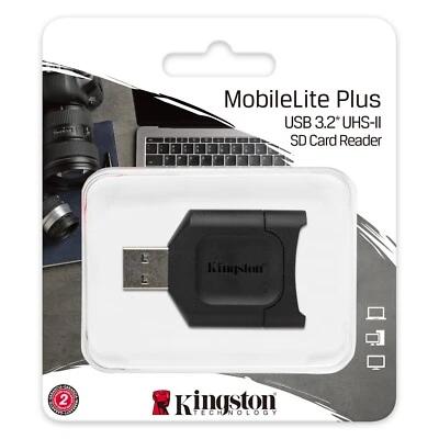 Kingston Mobilelite Plus USB 3.2 Uhs-Ii Carte SD Lecteur pour SDHC, SDXC (MLP ) - Photo 1/4