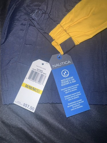 Nautica Jacket Youth Size 5 Blue & Yellow Full Zip Windbreaker Coat Jacket - Picture 6 of 11