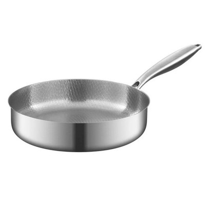 Titan Bratpfanne unbeschichtet gehämmert Pfanne flacher Boden Induktionskochfeld 20 - 28 cm