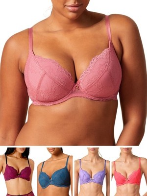 Gossard Superboost Spitzen BH Bügel Plunge abnehmbare Polster BHs Dessous