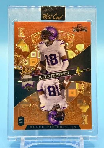 2026 Wild Card Black Tie Edition Justin Jefferson Mirror 1/1 Pandora Refractor