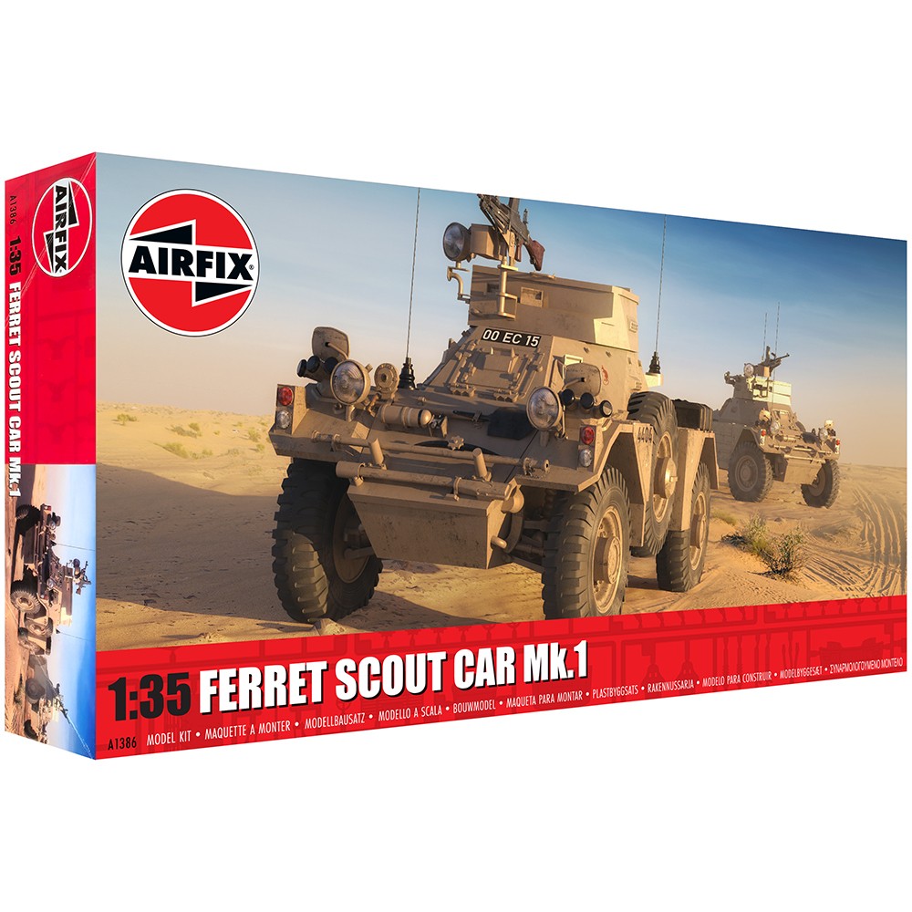 Airfix Ferret Scout Car Mk.1. 1-35 Scale Plastic Model Vehicle Kit. - Image 15