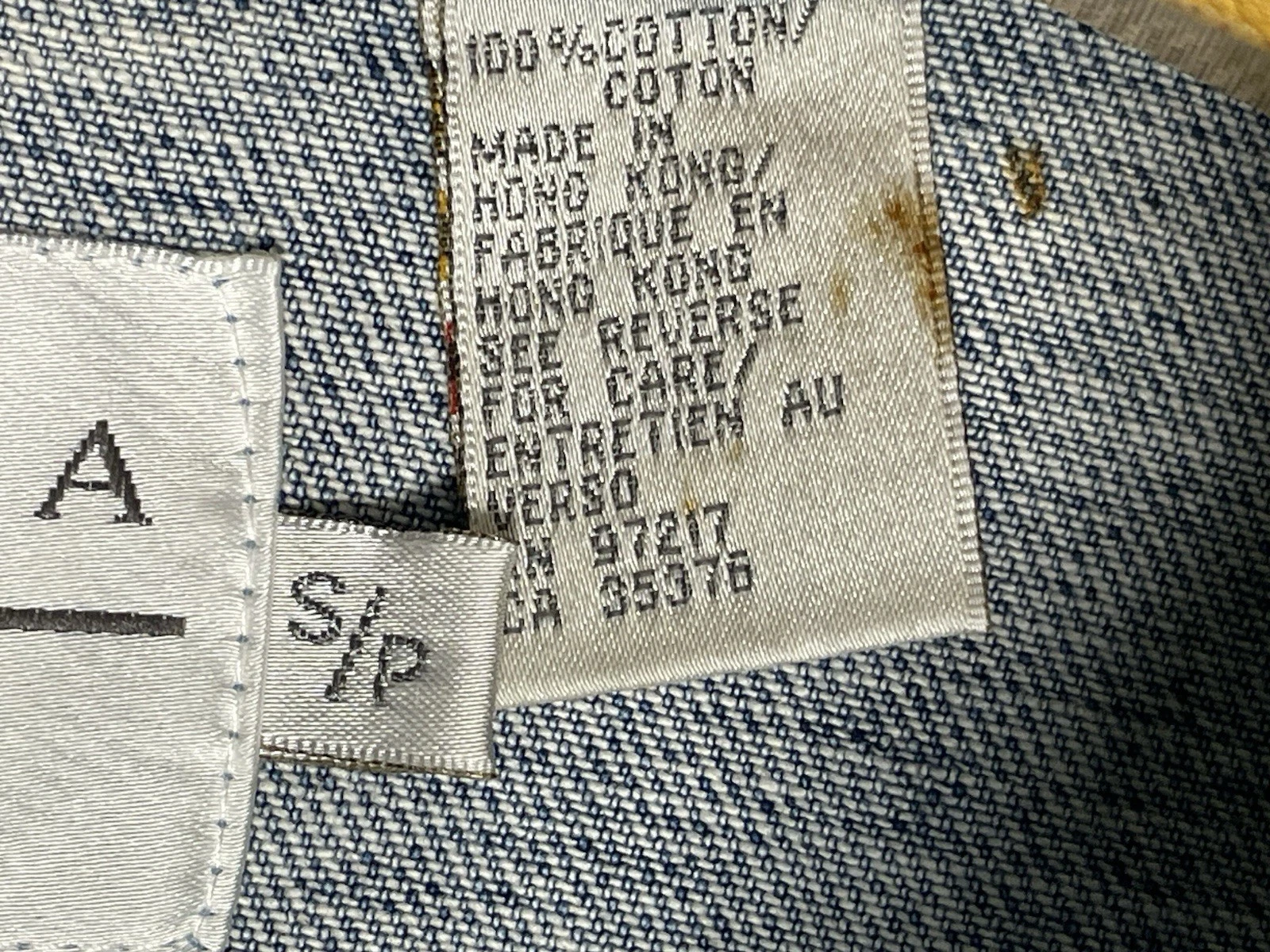 VTG Tehama-Clint Eastwood American Flag Embroidered Denim/Jean Jacket Unisex S - product detail image 23