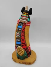 Vintage Hopi Kachina YELLOW CORN MAIDEN by JON NUMKENA 9"