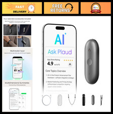 Wearable AI Voice Recorder with Transcription Summarization - Black NotePin