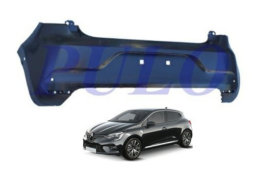 PARAURTI POSTERIORE RENAULT CLIO DAL 2019 AL 2023 VERNICIABILE FORI SENSORI+PA