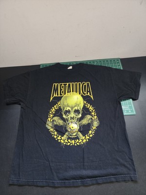 METALLICA No Leaf Clover T-shirt Mens Size 2XL XXL Hole In Armpit RARE GIANT TAG