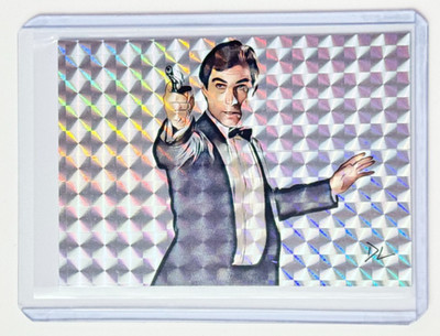 James Bond Limited Edition Artist Signed ''Timothy Dalton 007'' Refractor Card 1/1