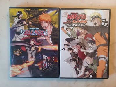 Naruto Will of Fire & Bleach Hell Verse DVD Lot 2 Anime Movies Shonen