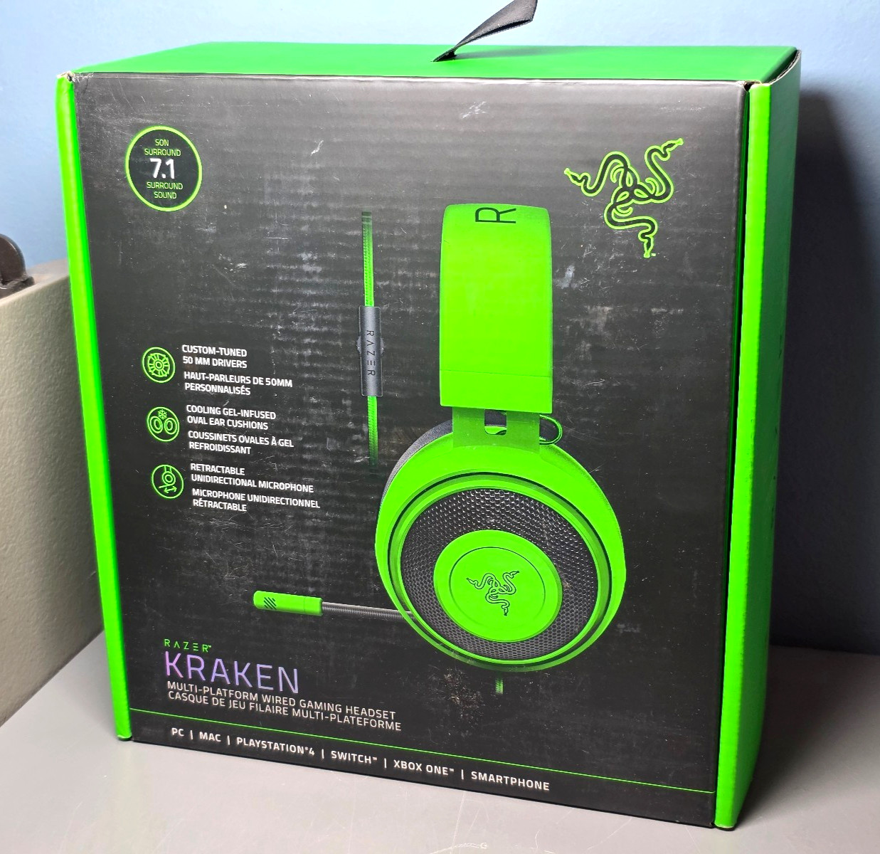 Razer Kraken Multi-platform Wired Gaming Headset 7.1 Surround Sound -Sealed