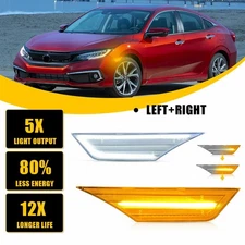 Switchback LED Dynamic Side Mirror Turn Signal Light For 2016-2021 Honda Civic