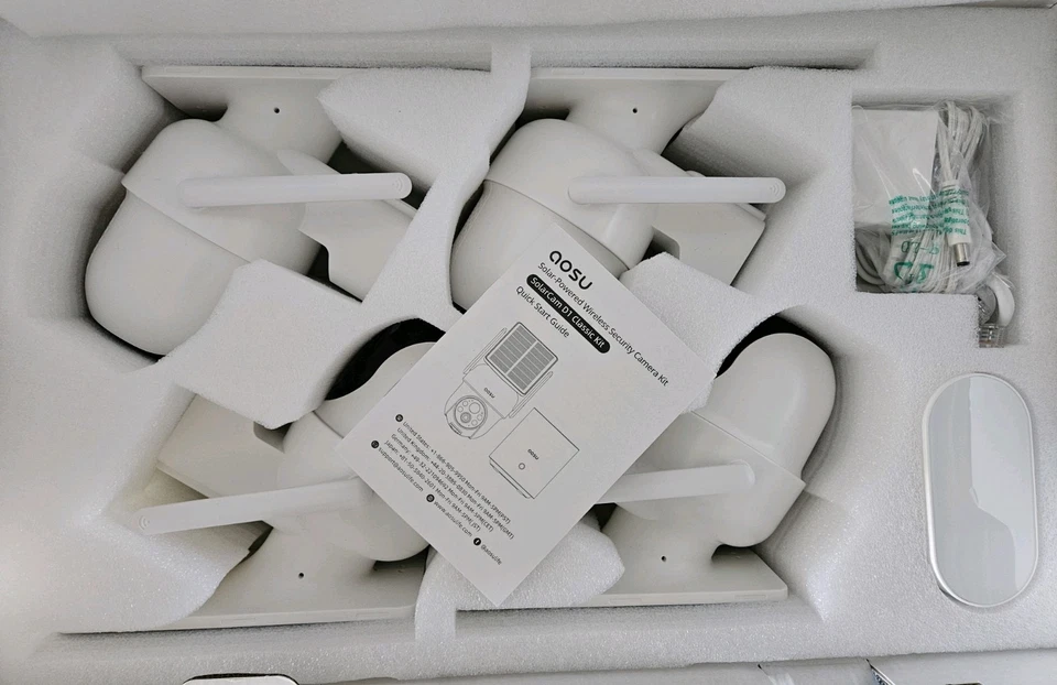 Security Cameras Outdoor Wireless, 4 Cam Kit, Solar Powered.360 Pan NEW(Open Box - Image 2 of 4