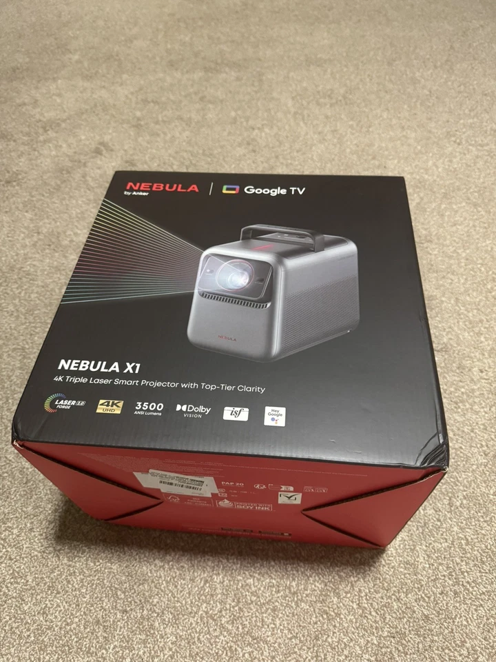 Sealed Anker Nebula X1 4K Triple Laser Projector Ultra HD  - Image 2 of 4