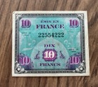 France 10 Francs 1944 Banknote - Uncertified Ungraded Paper Money Note — photo 1