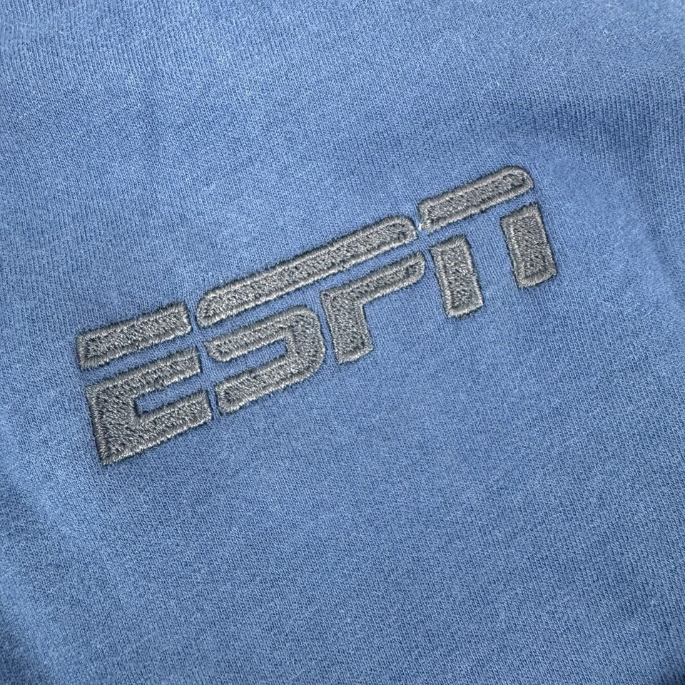 Sudadera con Capucha ESPN Azul Cremallera Completa XXL Next Level Ropa Mezcla de Algodón Ligera Foto 4 de 4