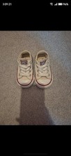 CONVERSE UK 4 EU 20 BABY WHITE SNEAKERS GOOD CONDITION