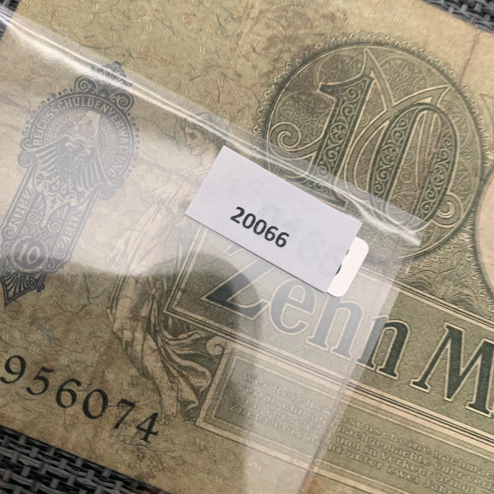 Germany Currency 1906 Deutschland 10 Mark Banknote Kaiserreich Berlin Allegorie - Image 4 of 4