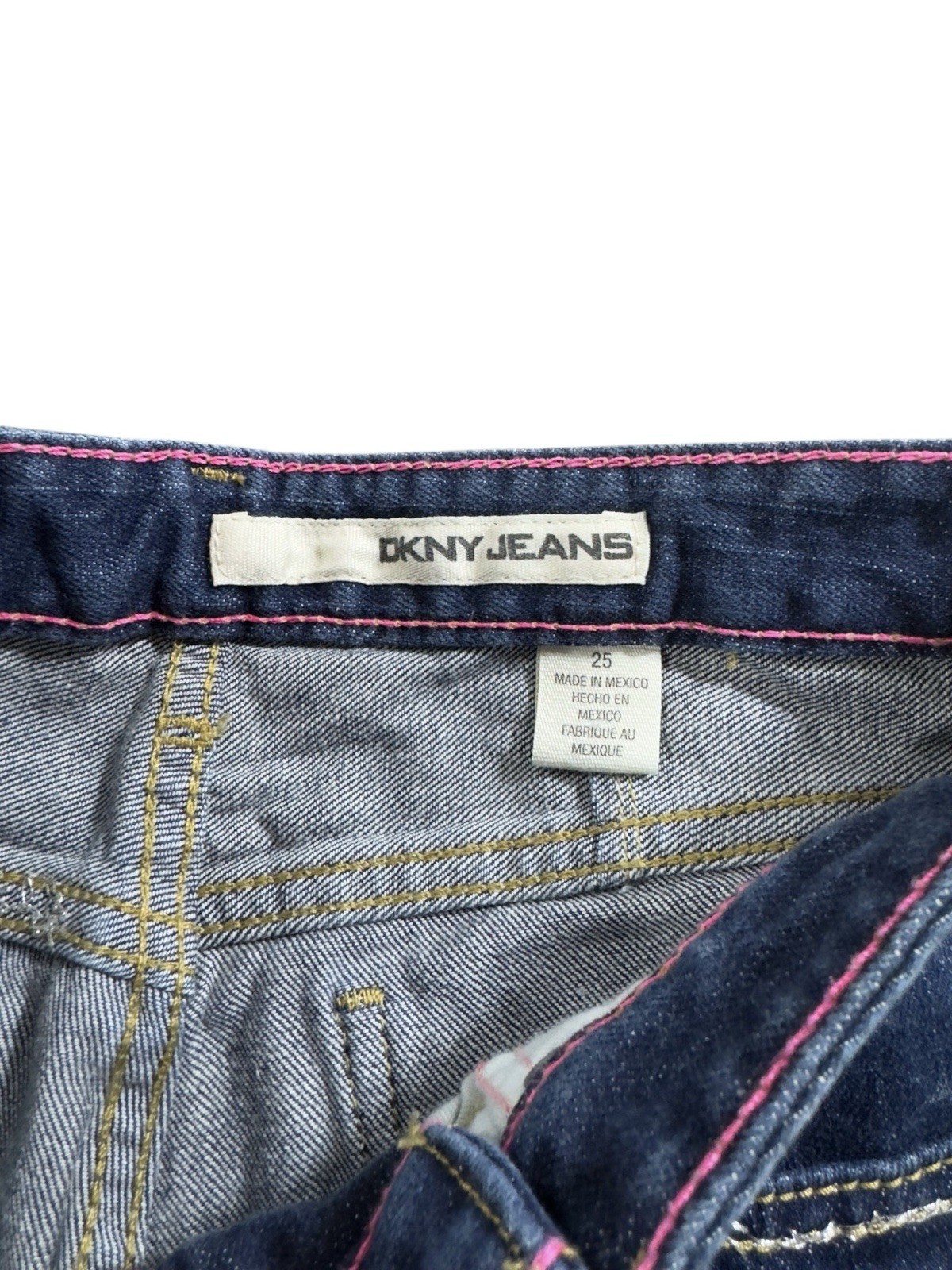 Vintage DKNY JEANS Soho Bootcut Flare Medium Wash Blue Denim Pants Y2K image 4