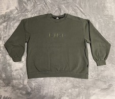 VINTAGE 90s - Nike Sweatshirt Green Crewneck Fleece Logo Made In USA - Mens Lrg