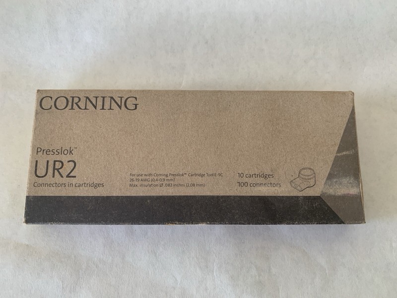 Corning Presslok UR2 2-Wire Red Connectors, 10 Cartridges (100 Total)