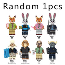 Hot Building Block Figures Nick Judy Dawn Bellwether Leodore Lionheart Flash Chi