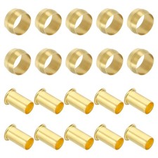 40 Pcs Brass Compression Sleeves Ferrules for 1/2 Inch OD Hose Tube