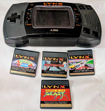 Atari Lynx w/4 Games: Pit-Fighter, Checkered Flag, Pinball Jam, Shadow Of The Be image