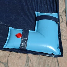 16 Gauge Corner Water Tube Swimming Pool Cover Closing 2' x 2' - Blue 4 Pack