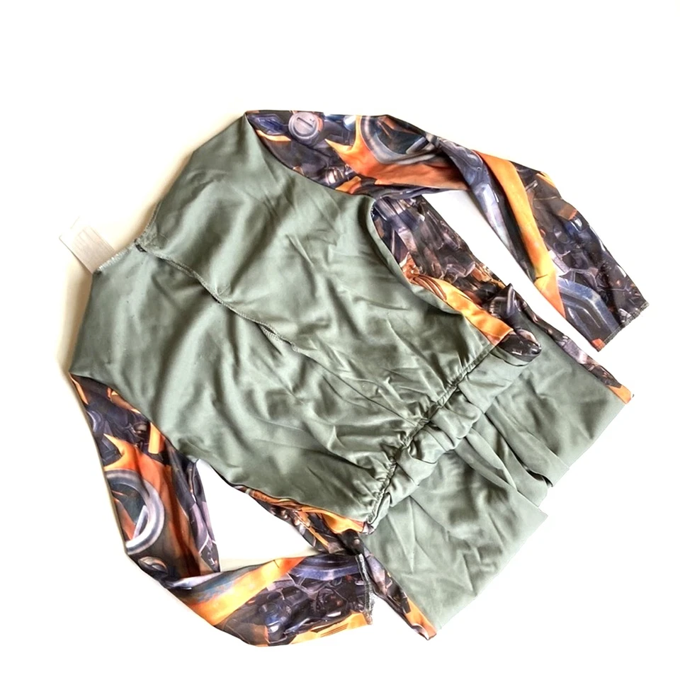 TRANSFORMERS Bumblebee Kids One Piece Long Sleeve Hasbro Halloween Costume S4-6X - Image 3 of 4