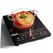 Protable Electric Stove One Burner, 1800W Single Burner Electric Cooktop