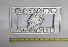 Vintage Cast Aluminum Satan S Angles Rare Car Club Plaque Collectable
