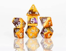 AMETHYST GEODE POLYHEDRAL DICE SET - SIRIUS DICE