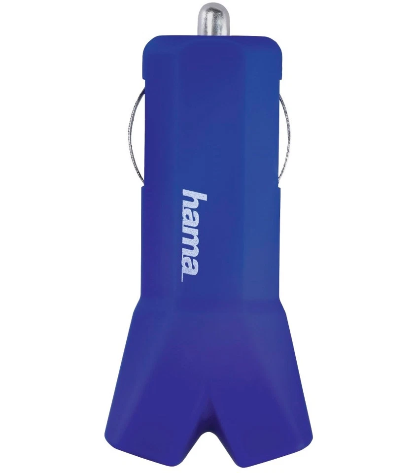 Hama 3,4A 2-Port USB Auto Schnell-Ladegerät Kfz Adapter für Tablet PC iPad Blau - Bild 2 von 4