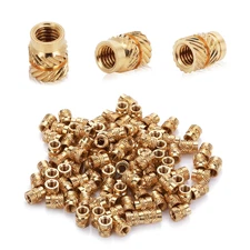 100 Pcs M3 Threaded Insert M3 Heat Set Inserts 3D Printing Brass Nuts Knurled Tw