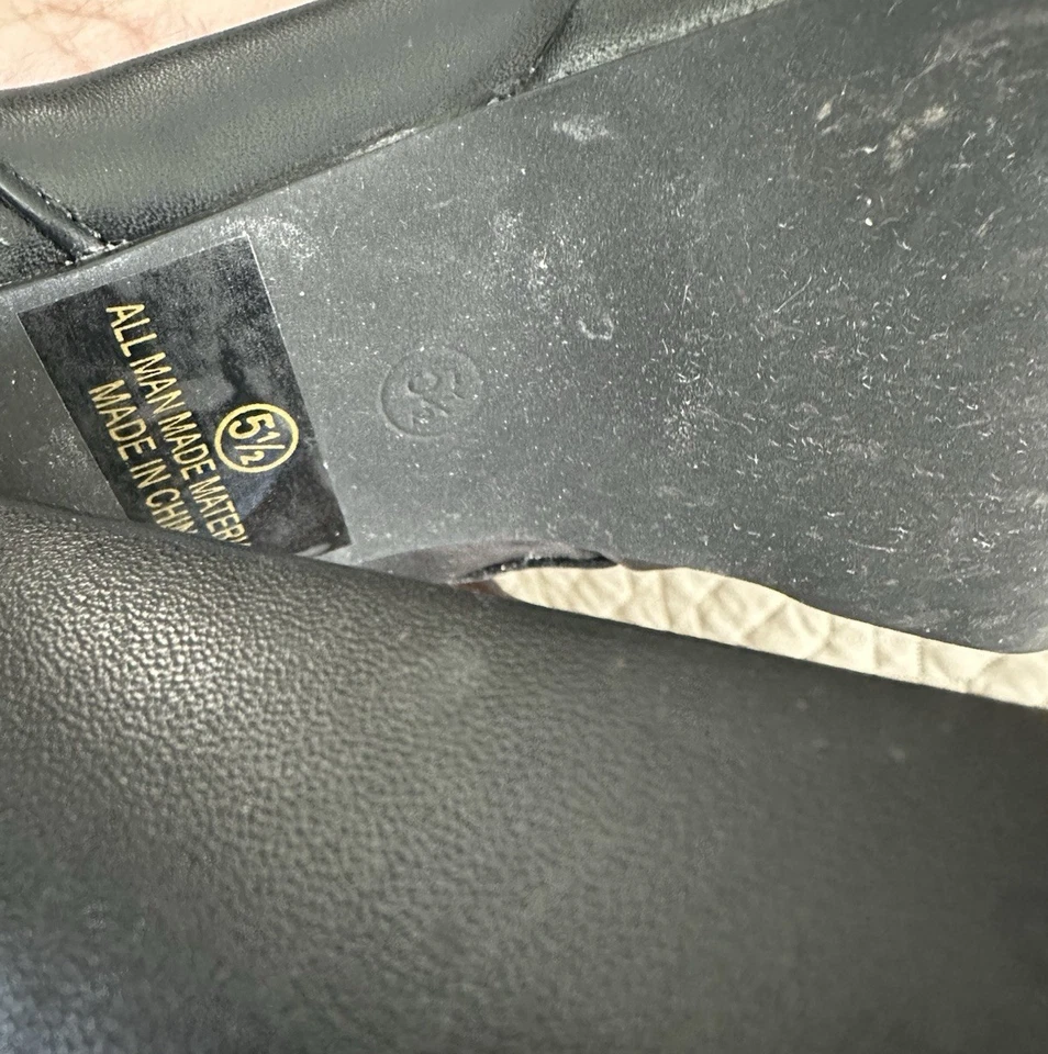 Olivia Thompson Zapatos Botas Mujer Talla 5.5 Negro Plataforma Grueso Tacón Bloque Cremallera Foto 4 de 4