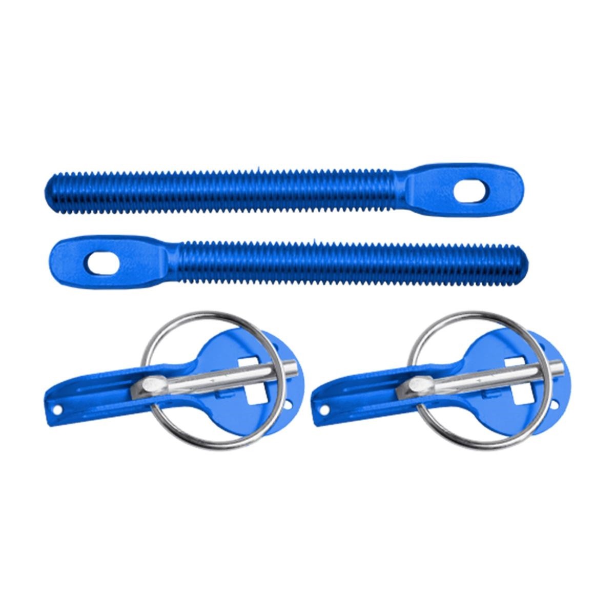 Blue Quick Release Kit Hood Fasteners Simoni Racing - Hooks + Screws - Image 2
