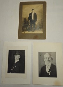 Lot of Three Vintage Identified Civil War Veteran GAR Photos