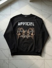 boohooMAN Black Cotton Graphic Sweatshirt Men's M Tiger Worldwide Collection