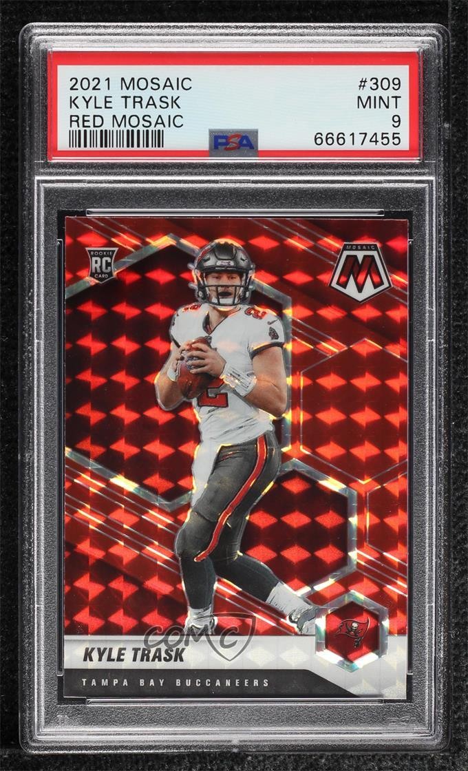2021 Panini Mosaic Rookies Red Prizm Kyle Trask #309 PSA 9 MINT Rookie RC 2l4