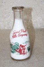 SAINT PAUL MINN MILK CO BOTTLE QUART ACL
