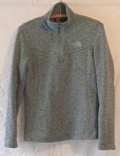 The North Face Women's Heather Gray Fleece 1/4 Zip Activewear Jacket Size M