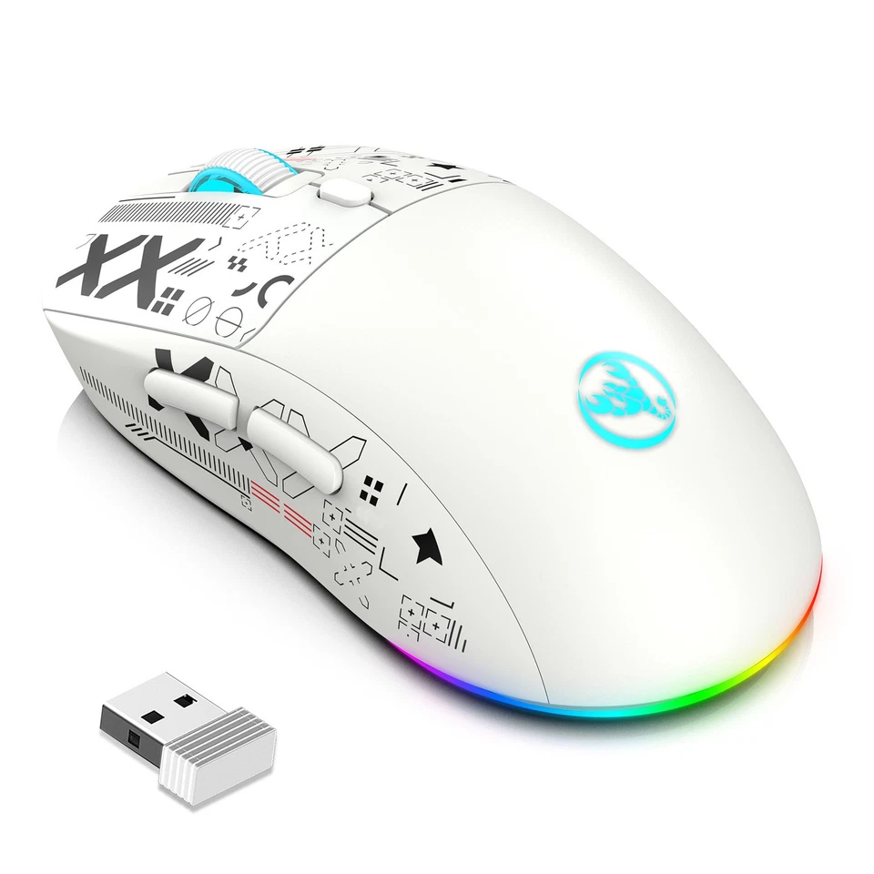 2.4G Bluetooth Wireless Mouse RGB Light 650MAH Wireless Gaming Mouse New - Image 3 of 4