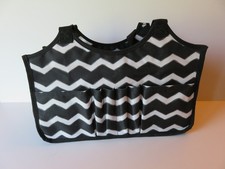 NWOT Thirty-One Keep it Tote Utility Black Chevron Pockets Organization Medium