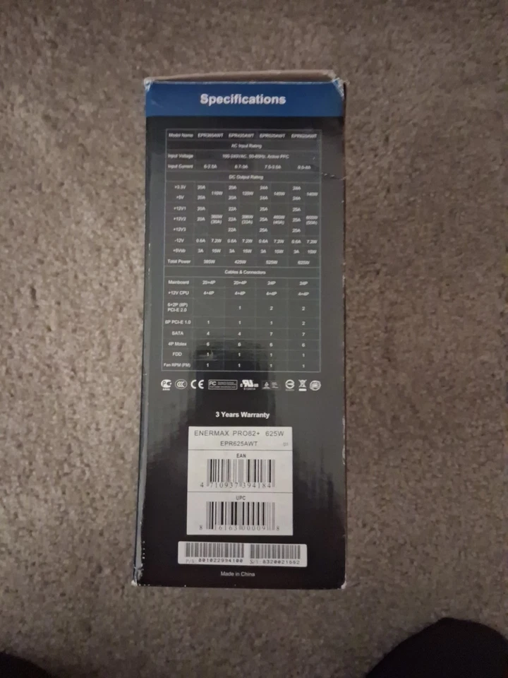 Pro 82+ Raising Standards 625w Enermax Platinum Gold 80+ Gold - Image 3 of 4