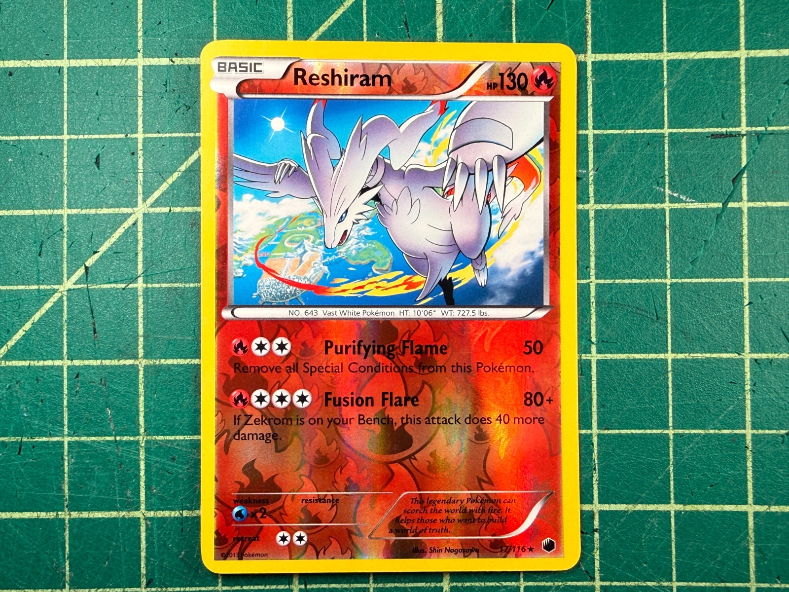 Reshiram 17/116 Plasma Freeze Reverse Holo