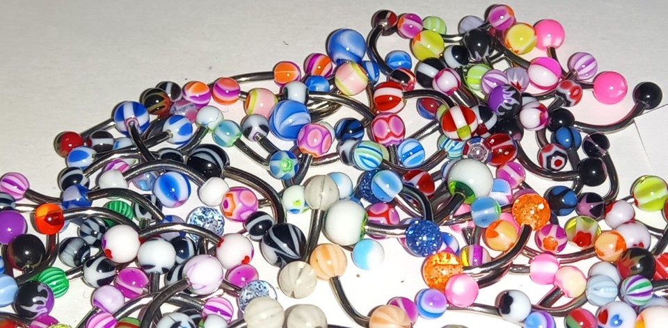 Bundle Of Body Jewellery Body Bars Curve Bars Rings (h | eBay UK