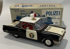 Vintage Ichiko Japan Tin Friction Polizei Police Cadillac Car Nice w/ Box
