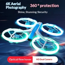 6K Drone and Dual Cameras-LED Running Light RC Quadcopter for Aerial Photography