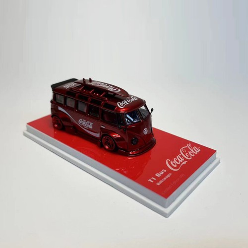 Flame 1:64 Model Car VW T1 Bus Kombi Wide Body Alloy Vehicle Cola Coating - Picture 6 of 6